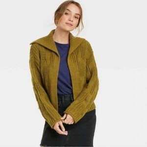 Universal Thread Open Layering Cable-Knit Cardigan large